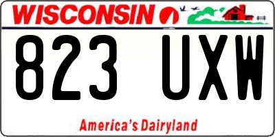 WI license plate 823UXW