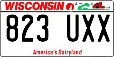 WI license plate 823UXX