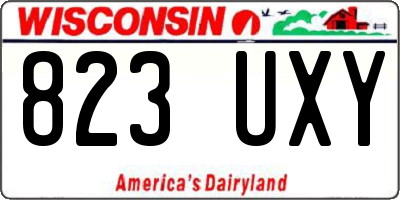 WI license plate 823UXY