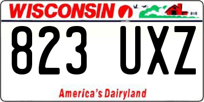 WI license plate 823UXZ