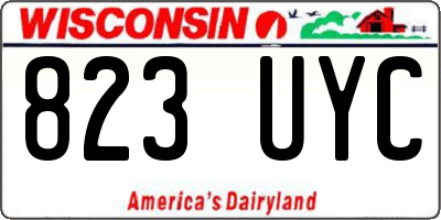 WI license plate 823UYC