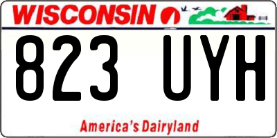 WI license plate 823UYH