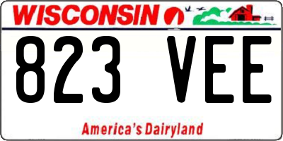 WI license plate 823VEE