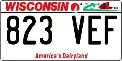 WI license plate 823VEF