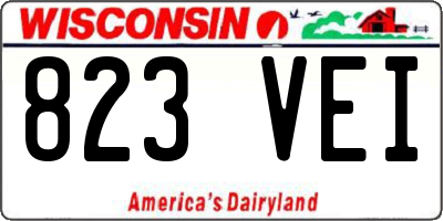 WI license plate 823VEI