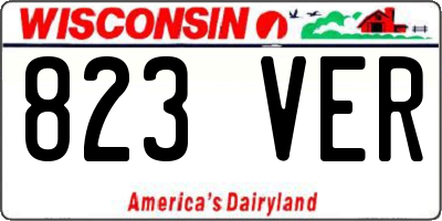WI license plate 823VER