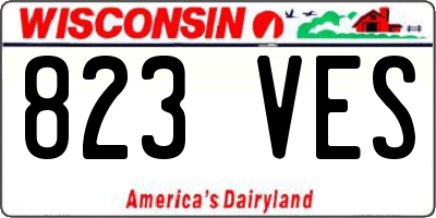 WI license plate 823VES