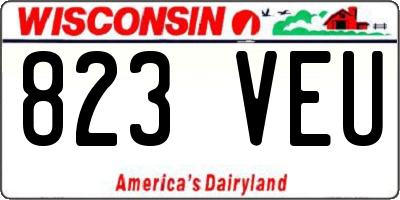 WI license plate 823VEU
