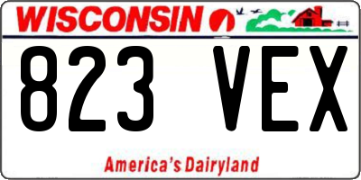 WI license plate 823VEX