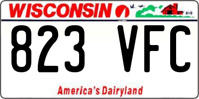 WI license plate 823VFC