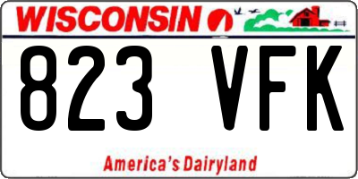 WI license plate 823VFK