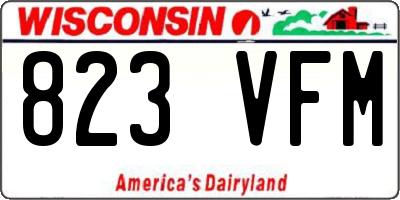 WI license plate 823VFM