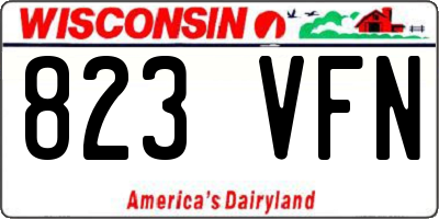 WI license plate 823VFN