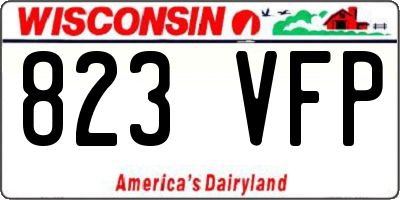 WI license plate 823VFP