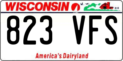 WI license plate 823VFS