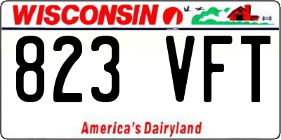 WI license plate 823VFT