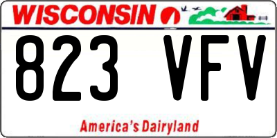WI license plate 823VFV