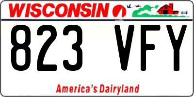 WI license plate 823VFY