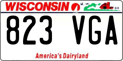 WI license plate 823VGA
