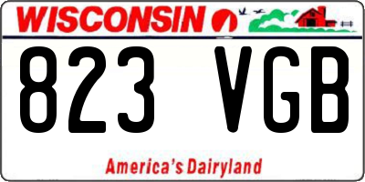 WI license plate 823VGB