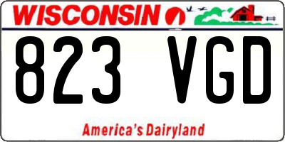 WI license plate 823VGD