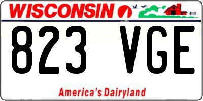WI license plate 823VGE