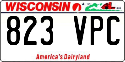 WI license plate 823VPC