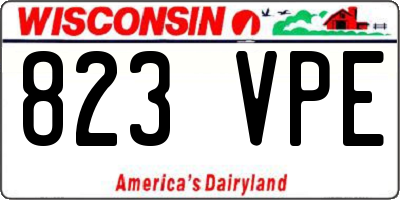 WI license plate 823VPE