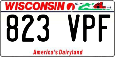 WI license plate 823VPF