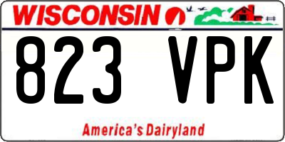 WI license plate 823VPK
