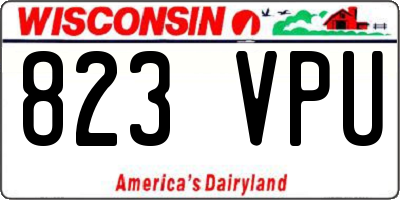 WI license plate 823VPU