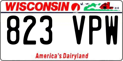 WI license plate 823VPW