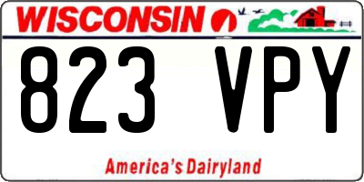 WI license plate 823VPY