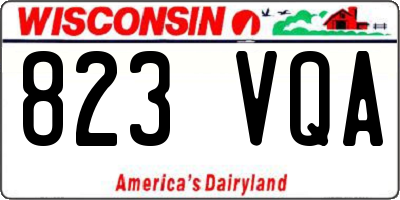 WI license plate 823VQA