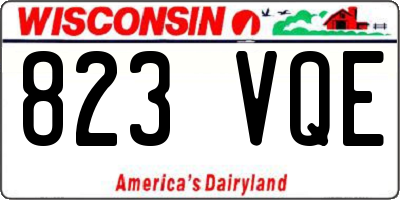 WI license plate 823VQE