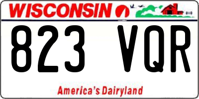 WI license plate 823VQR