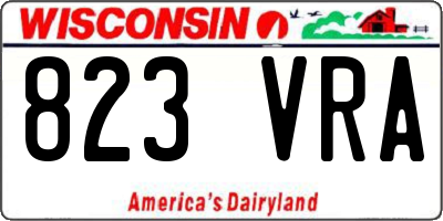 WI license plate 823VRA