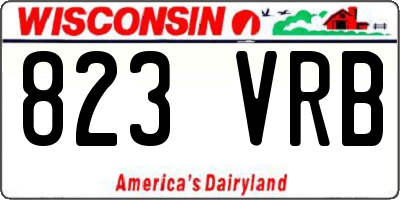 WI license plate 823VRB