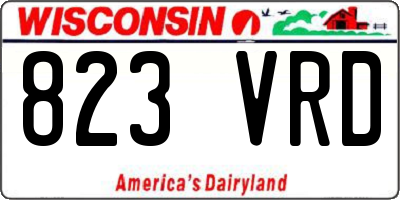WI license plate 823VRD
