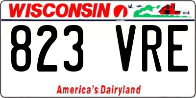 WI license plate 823VRE