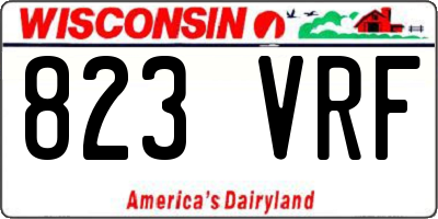 WI license plate 823VRF