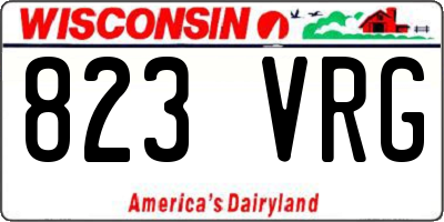 WI license plate 823VRG