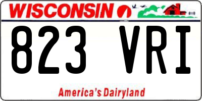 WI license plate 823VRI