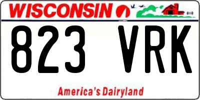 WI license plate 823VRK