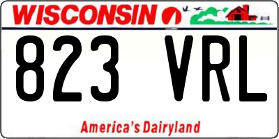 WI license plate 823VRL