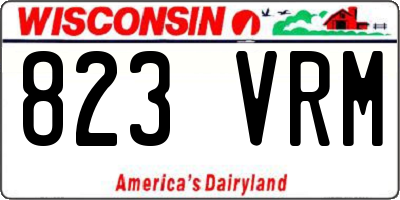 WI license plate 823VRM