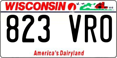 WI license plate 823VRO