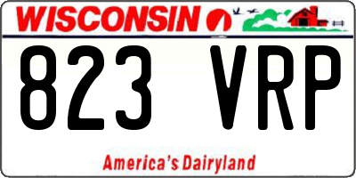 WI license plate 823VRP