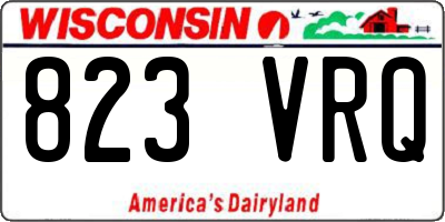 WI license plate 823VRQ