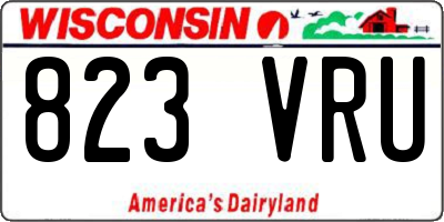 WI license plate 823VRU